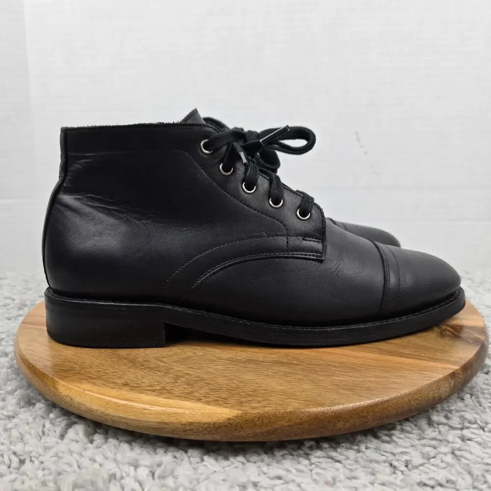 Thursday Boot Co. Mens 8 Cadet Black Leather Cap Toe Casual Lifestyle Daily